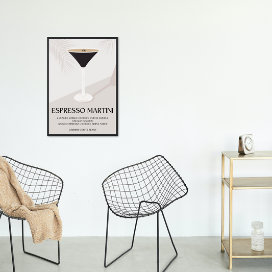 Espresso Martini Cocktail Print - Multiple Sizes Available