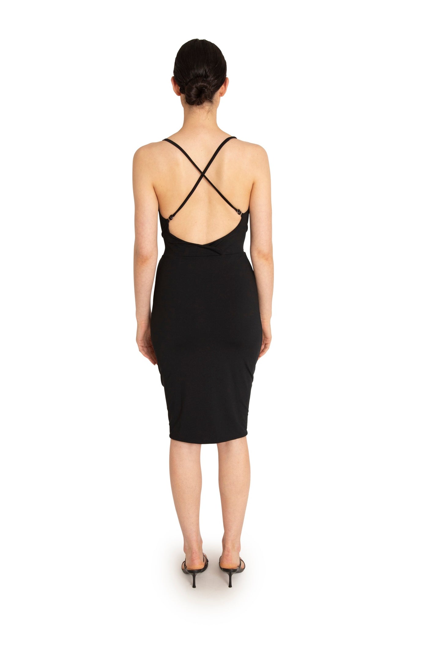 THE MORA MIDI DRESS (BLACK)