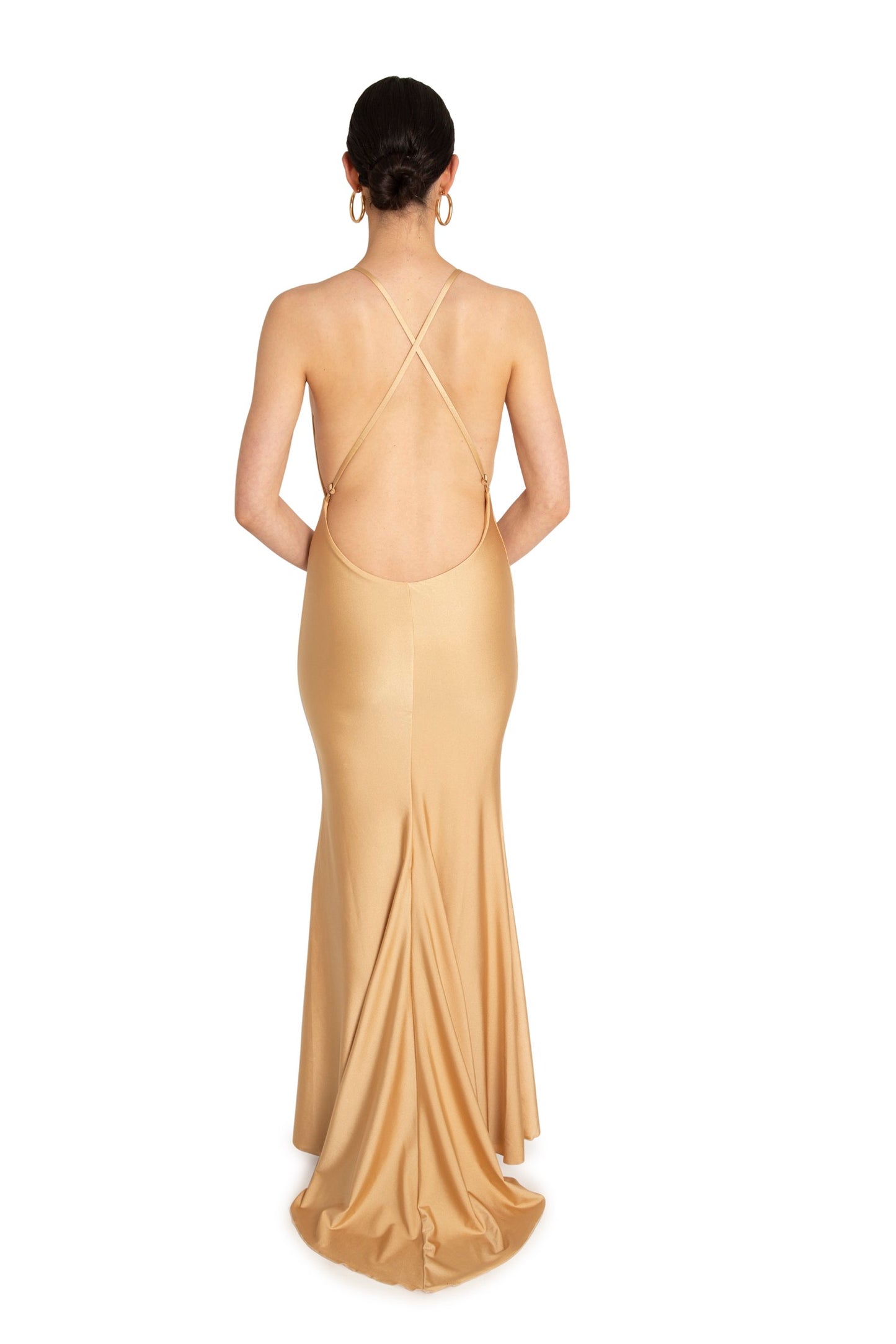 THE BRUNA GOWN (SHINNY GOLD)
