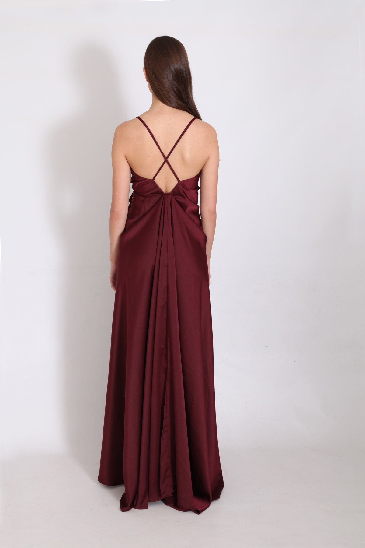 The Gloria Gown - (Lurex Wine)
