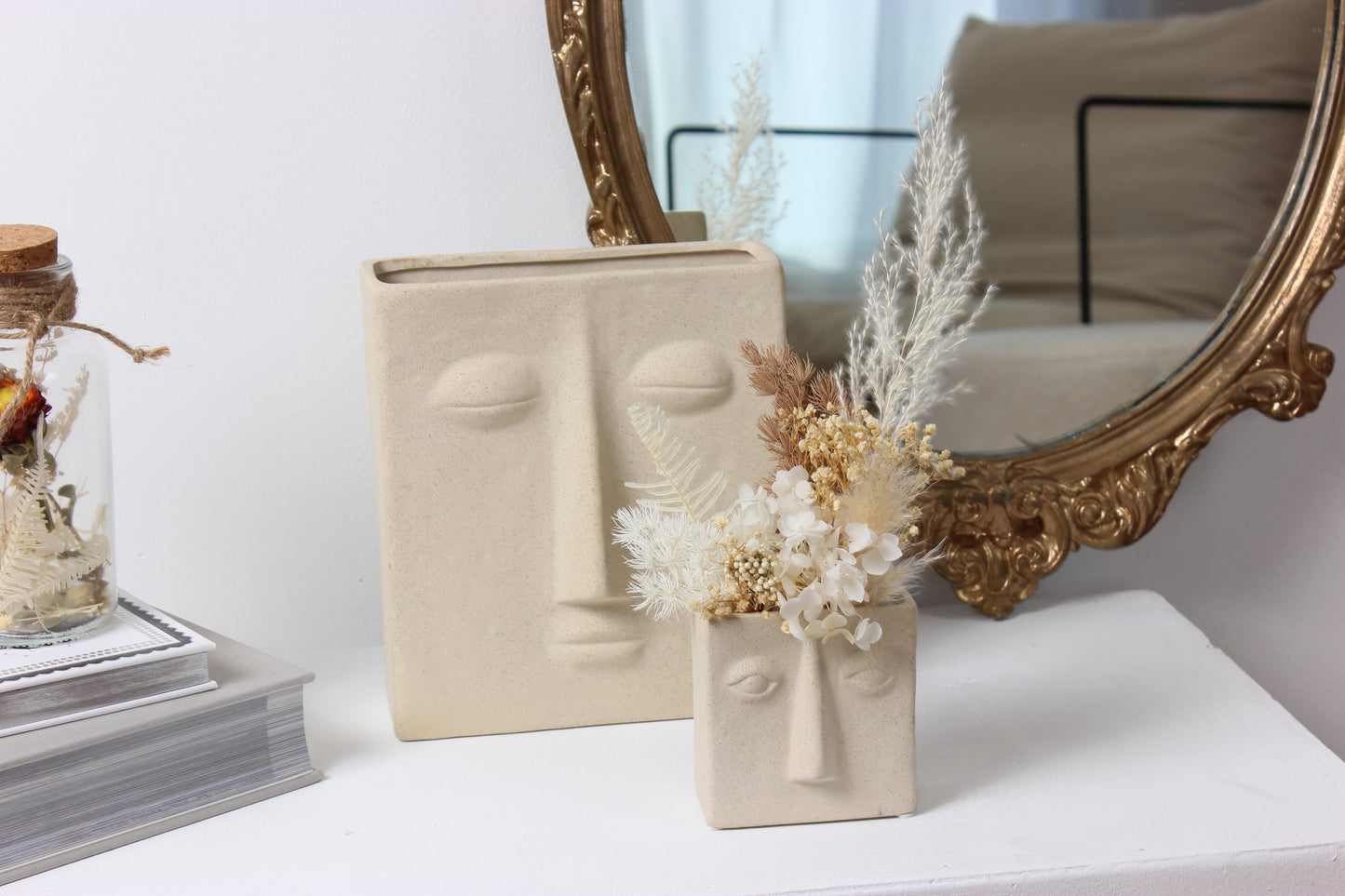 The Moda Short Square Vase - Sandstone