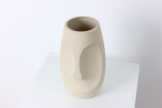 The Moda Tall Round Vase - Sandstone