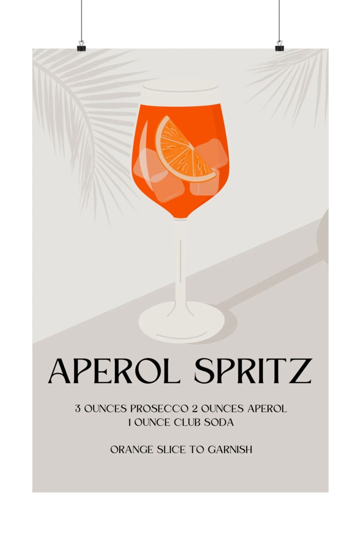 Aperol Spritz Cocktail Print - Multiple Sizes Available