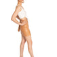 THE VANNA MINI SKIRT (TAN FAUX LEATHER)