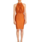 THE STEPHANIE MIDI DRESS (SHINNY BRONZE)