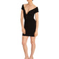 THE LINDSEY RIBBED MINI DRESS (BLACK)