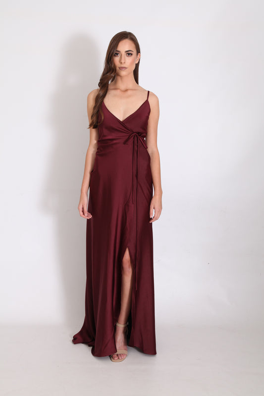 The Gloria Gown - (Lurex Wine)