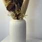 The Aeki Ribbed Vase - White